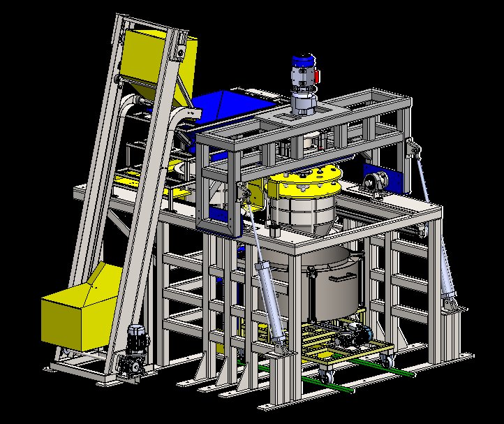 60 kg DIP-SPIN machine — CAD render
