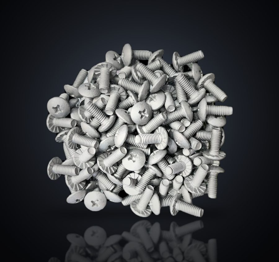 Zinc flake coated fasteners